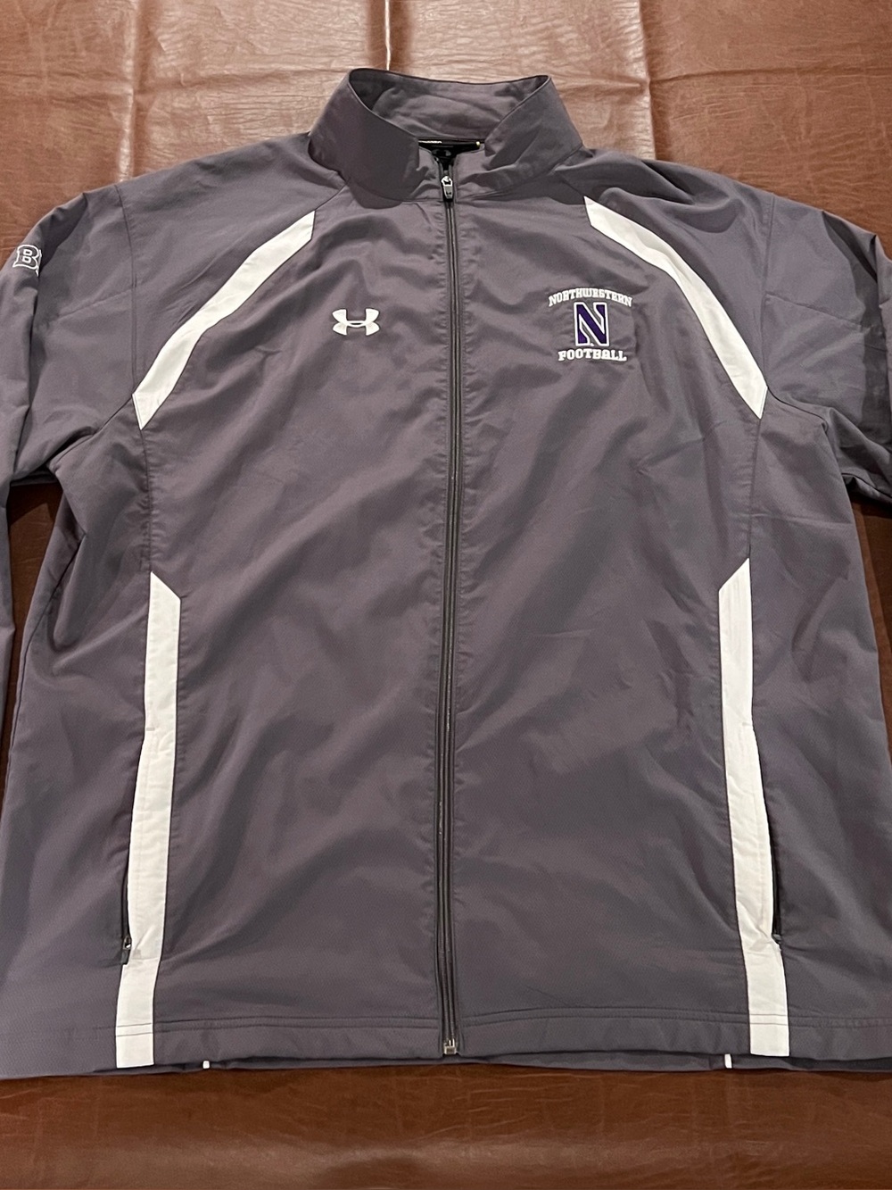Under Armour Northwestern Football Full Zip Windbreaker Jacket - Size 2XL